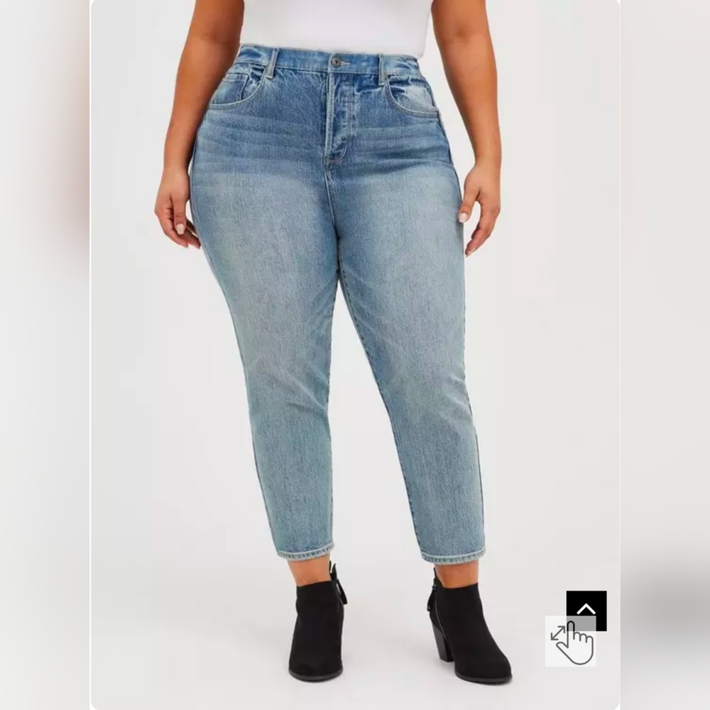 Mom Jean Straight Premium Classic Denim High-Rise Jean